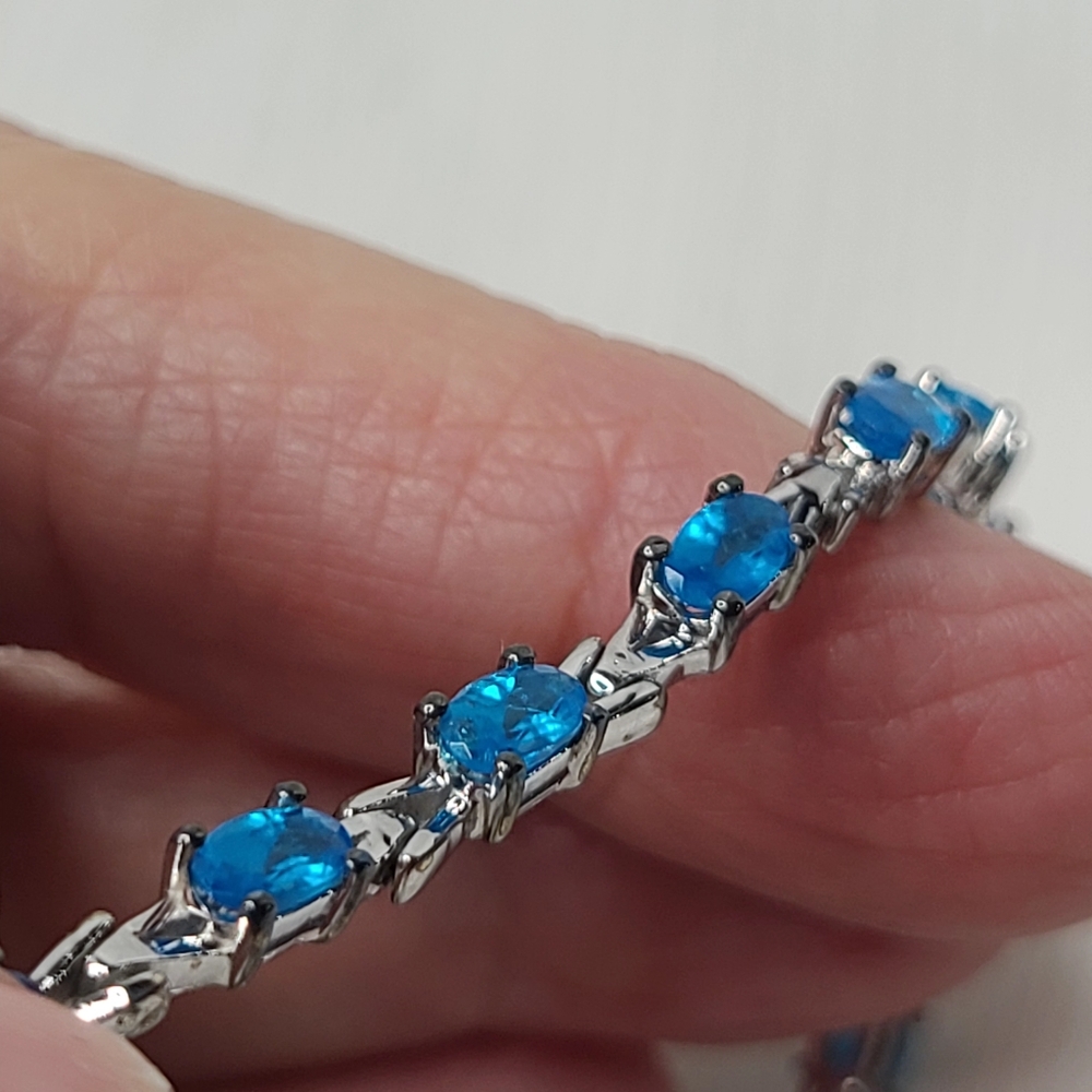 Neon Apatite Tennis Bracelet